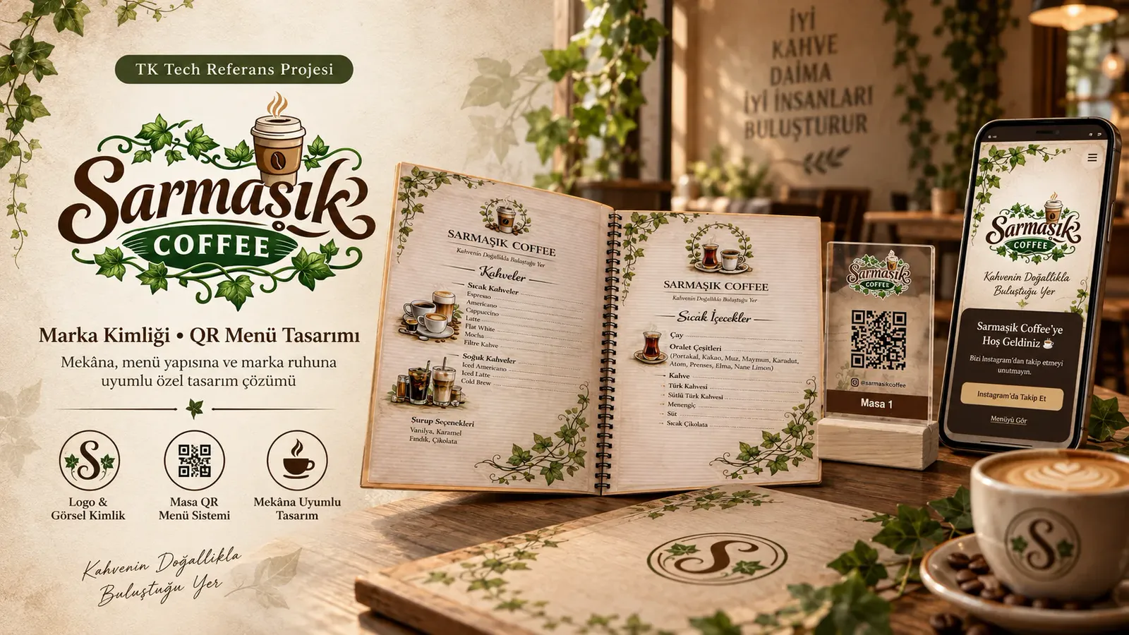 Sarmaşık Coffee marka tasarımı