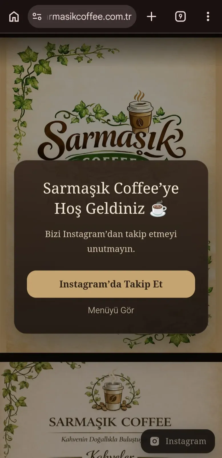 Sarmaşık Coffee proje görseli